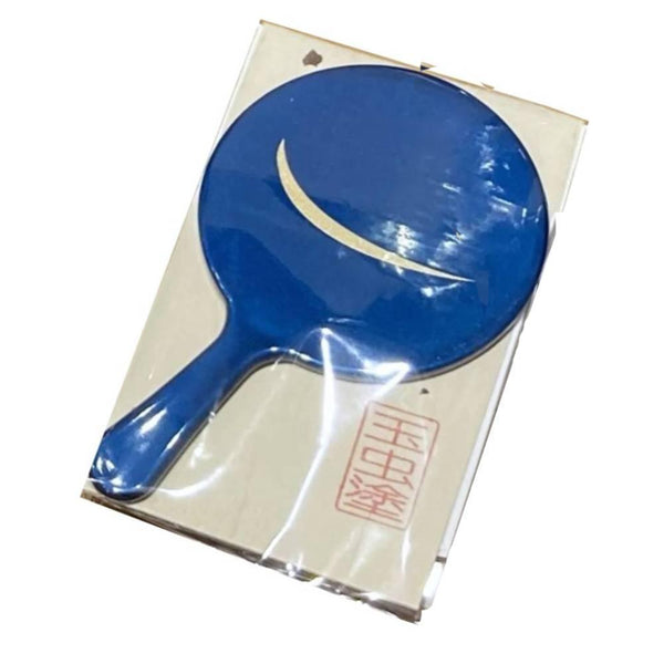 靛藍色漆面手鏡新月設計