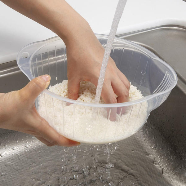 Inomata 日本洗米碗（側面和底部排水孔）23 厘米