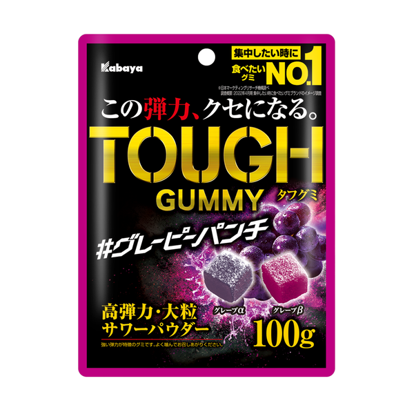 Kabaya Tough Gummy Alpha & Betta 葡萄耐嚼軟糖 100 克