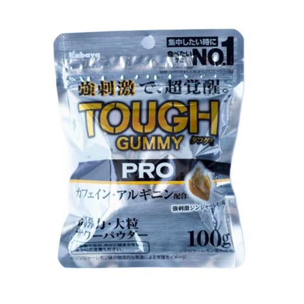 Kabaya Tough Gummy PRO 咖啡因薑檸檬口味 100 克（6 包）