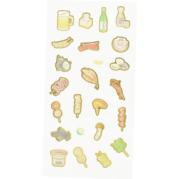 Kamiiso日本食品剪貼簿貼紙爐端燒主題