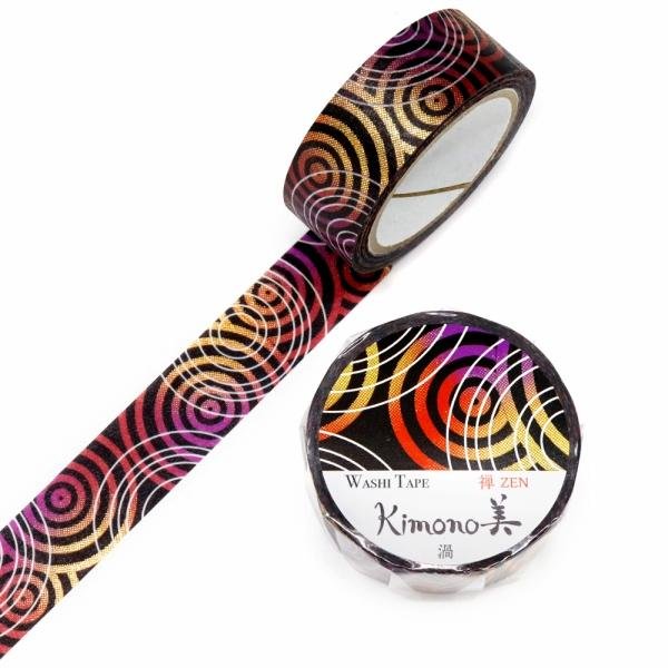 Kamiiso Kimono Washi Tape Zen 渦紋遮蔽膠帶