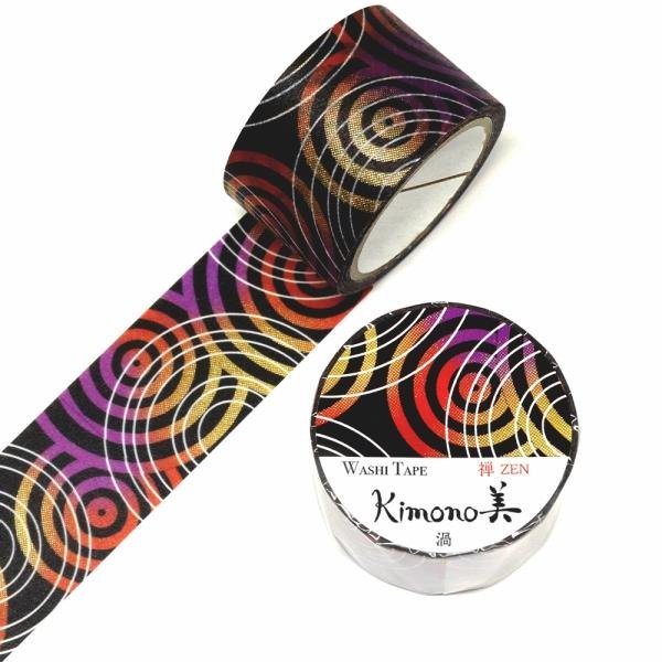 Kamiiso Kimono Washi Tape Zen 渦紋遮蔽膠帶