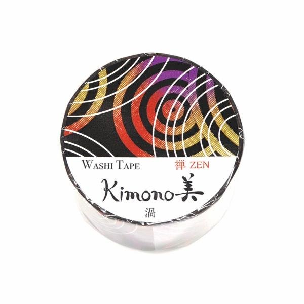 Kamiiso Kimono Washi Tape Zen 渦紋遮蔽膠帶