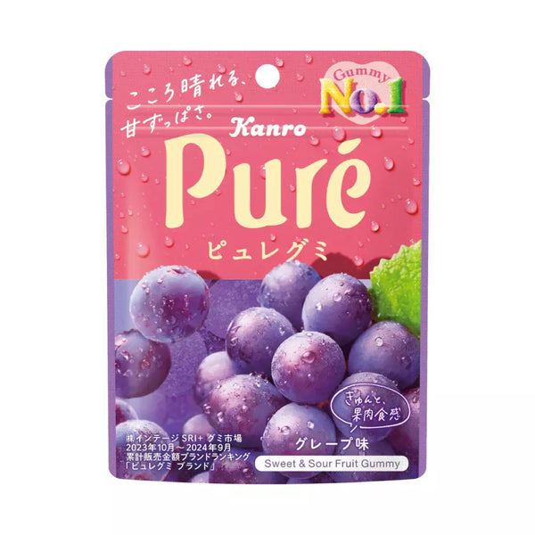 Kanro Pure Gummy 多汁酸軟糖 葡萄味（6 包）