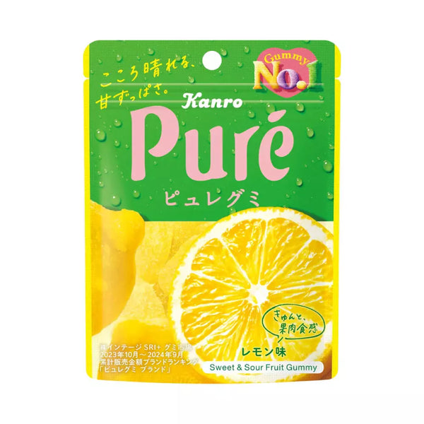 Kanro Pure Gummy 多汁酸軟糖 檸檬味（6 包）