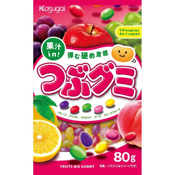 春日井 Tsubu 軟糖 混合水果味軟糖 80g（3 包）