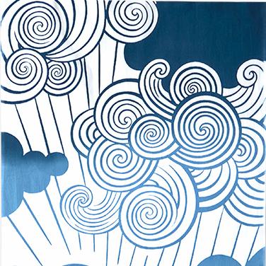 Kenema Tenugui 雨雲日本傳統手染布