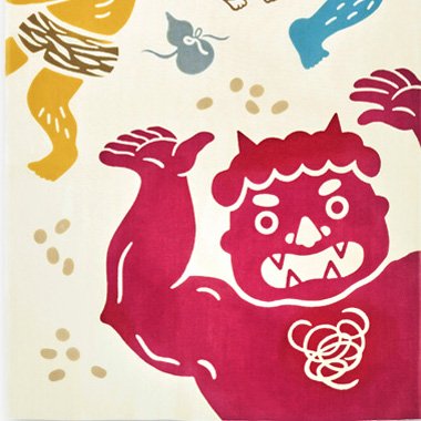 Kenema Tenugui Setsubun 惡魔日本傳統手染布