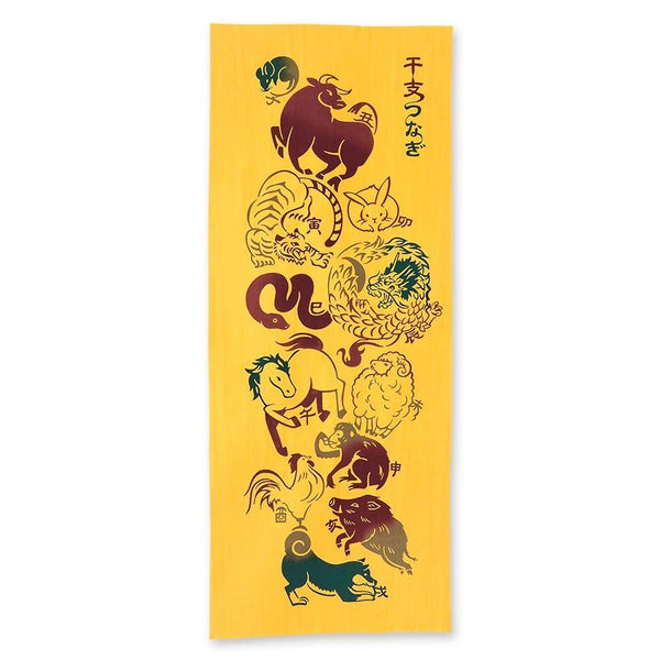 Kenema Tenugui 十二生肖日本傳統手工染色布