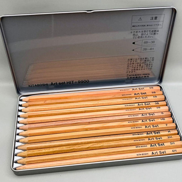 Kitaboshi 4H-6B 美術繪畫鉛筆套裝 12 支