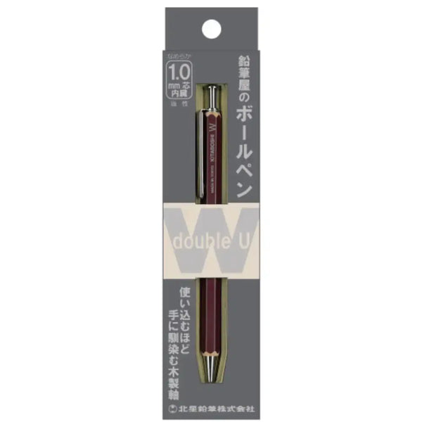 Kitaboshi 木制六角圆珠笔 1.0mm #W-600AZ