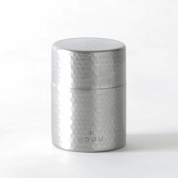 Kogu 不銹鋼茶罐時尚茶道罐 10.8 厘米