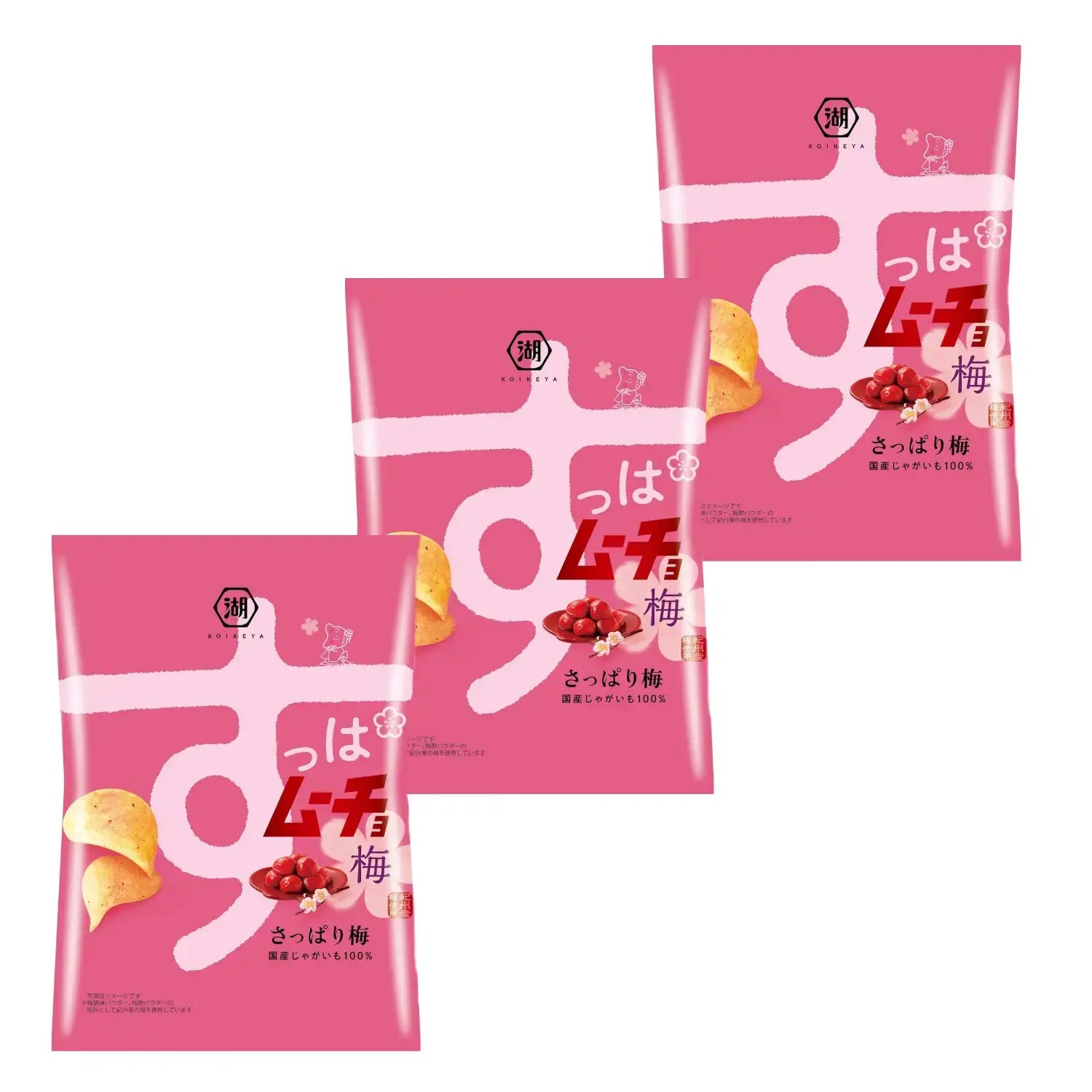 Koikeya Suppamucho Umeboshi 酸梅薯片 55g (3 包)