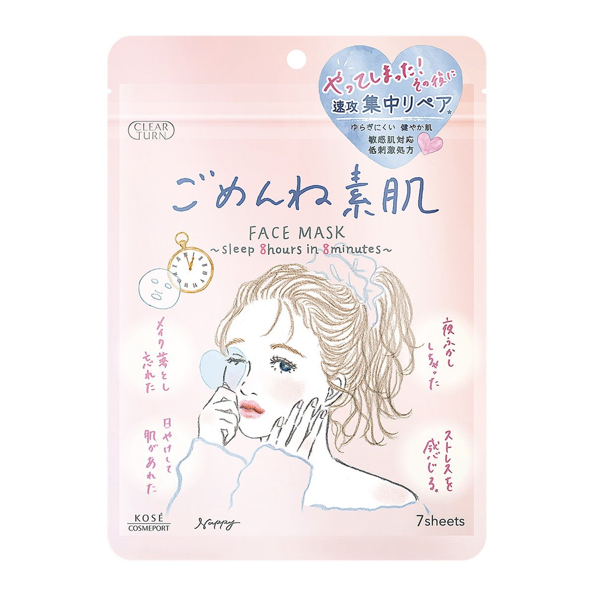 Kosé 高絲 Clear Turn 調理修補面膜 適合粗糙肌膚 7 片