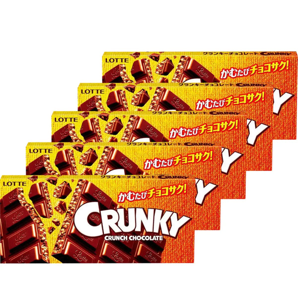 樂天 Crunky 巧克力脆皮麥芽泡芙巧克力塊 45 克（5 塊）