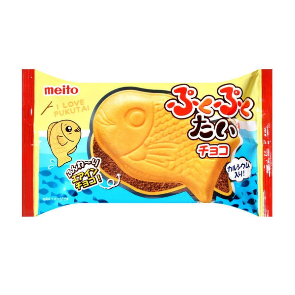 Meito Pukupuku Tai Taiyaki 巧克力夾心魚形最中威化餅（10 片裝）