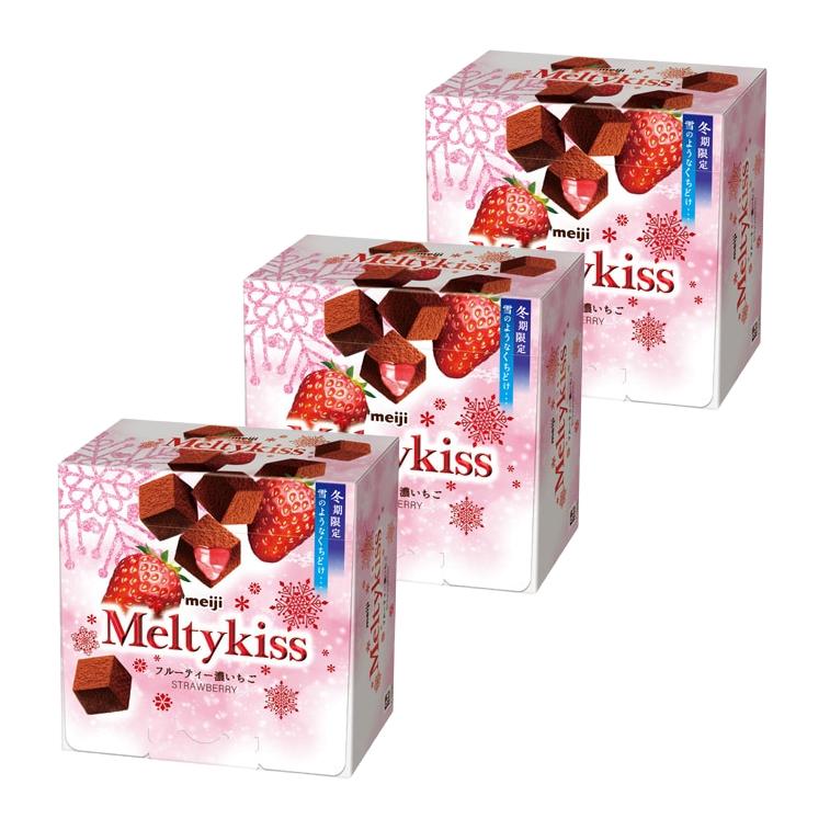 Meltykiss 草莓軟融化巧克力草莓塊 53 克（3 包）