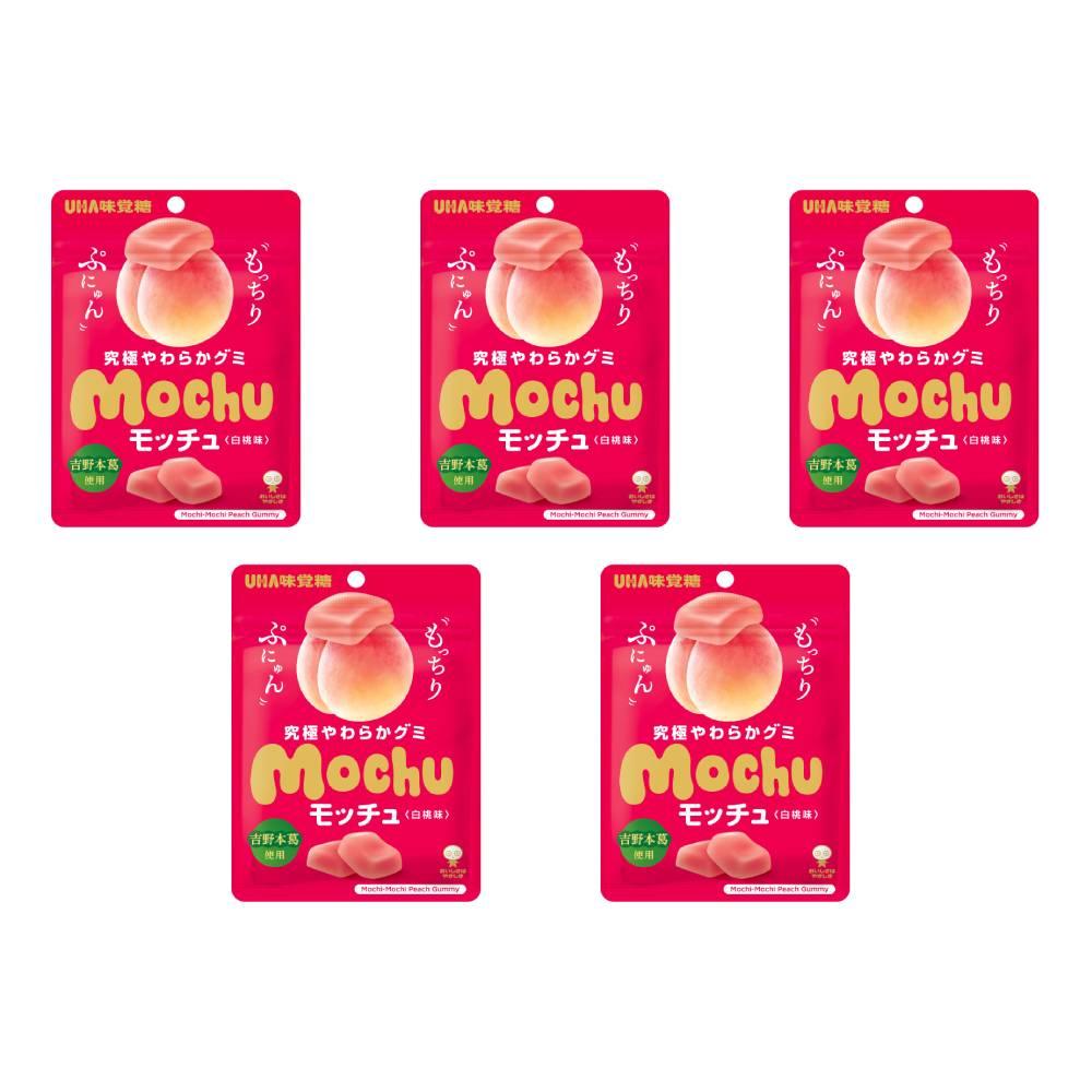Mikakuto Mochu 白桃味耐嚼軟糖 45g (5 包)