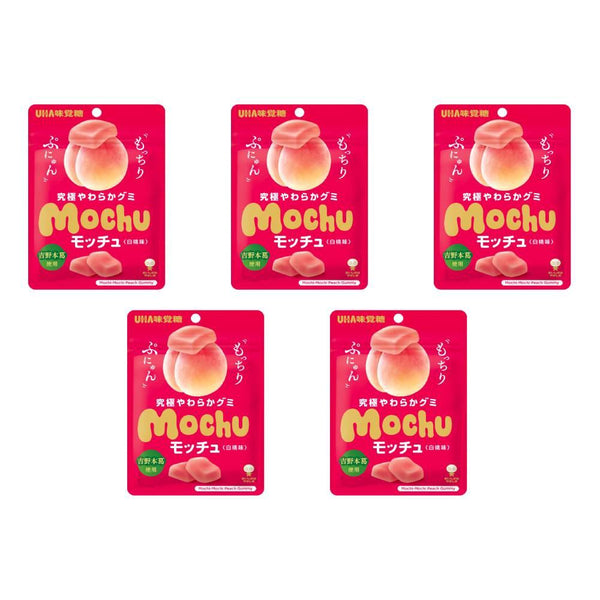 Mikakuto Mochu 白桃味耐嚼軟糖 45g (5 包)
