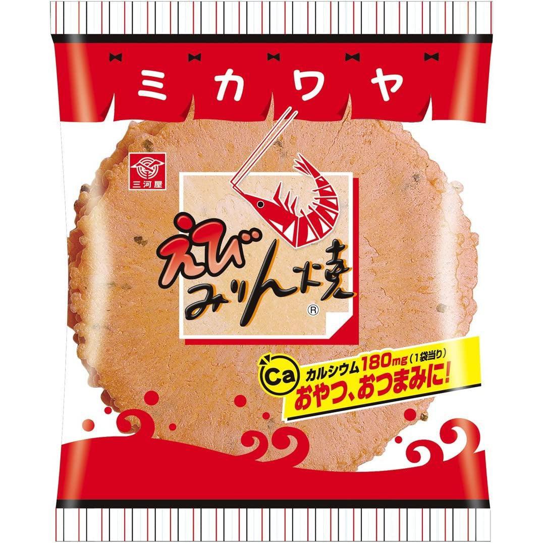 Mikawaya Ebi Mirinyaki 日本老式蝦餅 7 片（3 片裝）