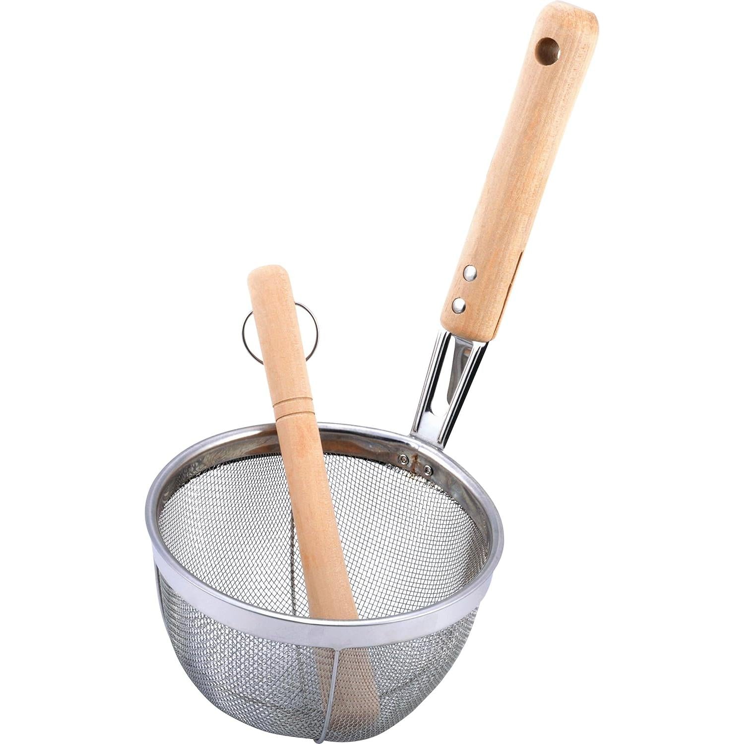 Minex Misokoshi 味噌湯過濾器和木製攪拌器套裝