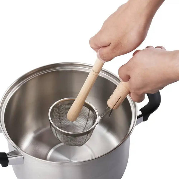 Minex Misokoshi 味噌湯過濾器和木製攪拌器套裝
