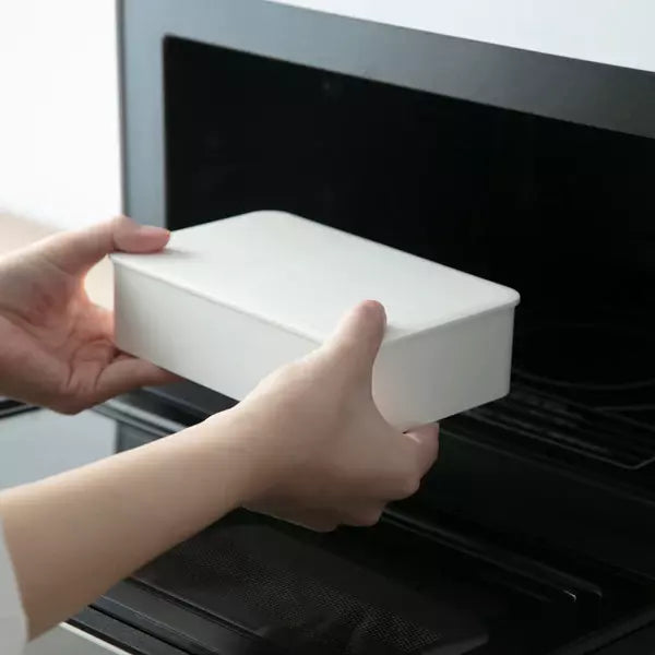 極簡白色微波爐便當盒大容量1000ml