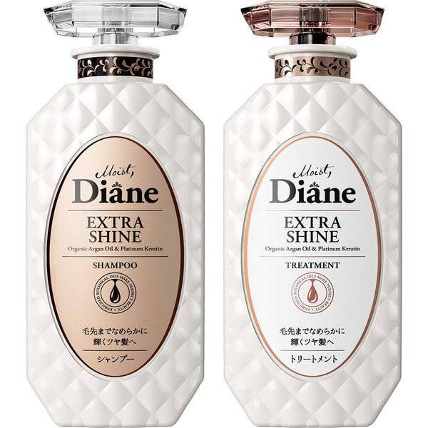 Moist Diane 洗髮精額外亮澤光澤頭髮有機摩洛哥堅果油和角蛋白 450 毫升