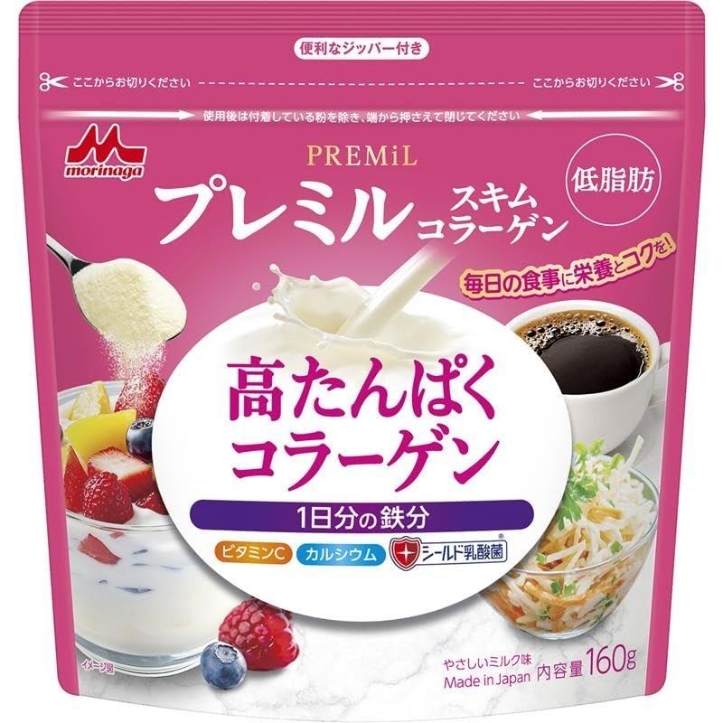 森永低脂高蛋白脫脂牛奶膠原蛋白粉混合物 160g