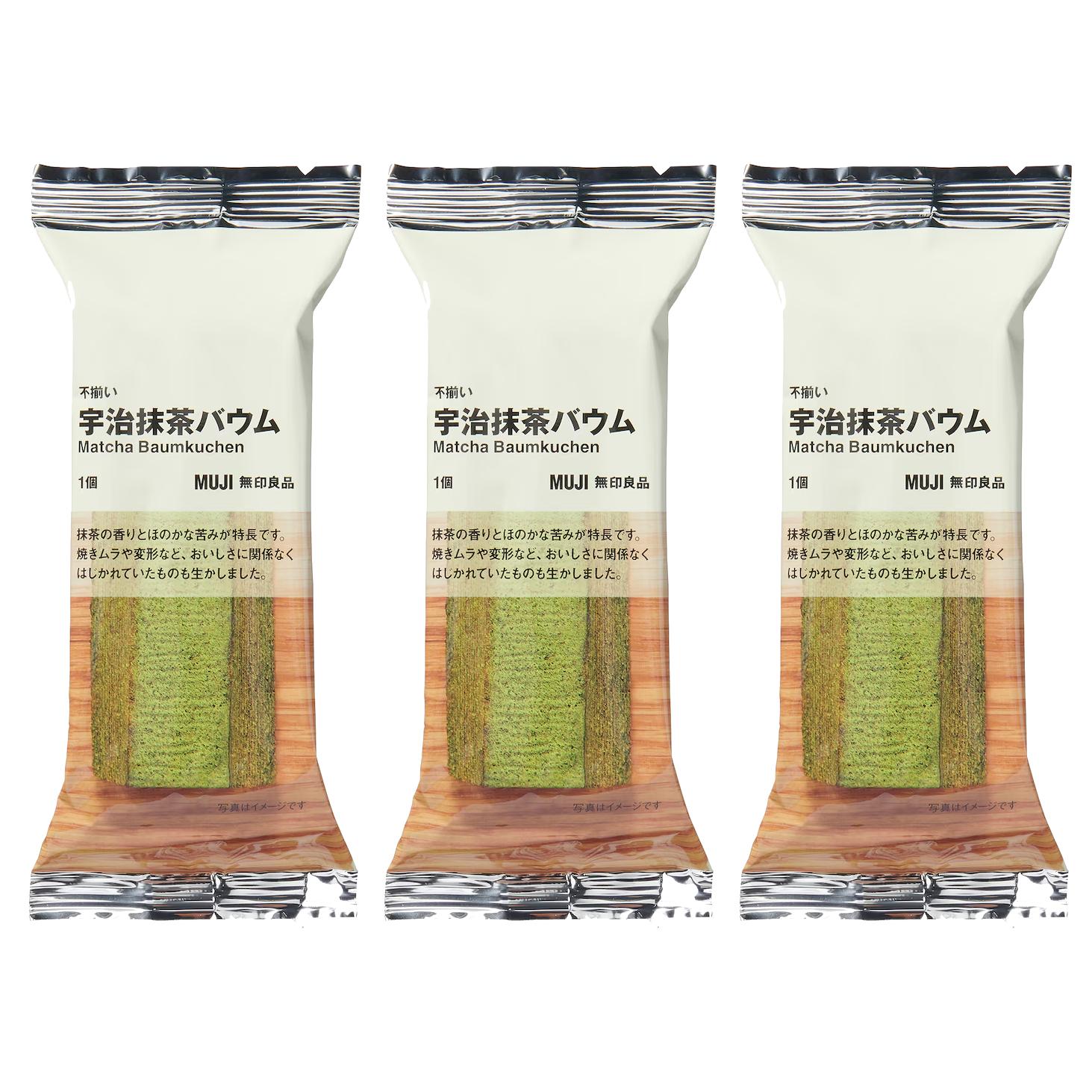 Muji 年輪蛋糕 宇治抹茶海綿蛋糕 (3 件裝)