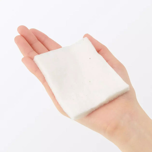 無印良品切割棉本色未漂白臉部棉墊大號 90x70 mm 88 片。