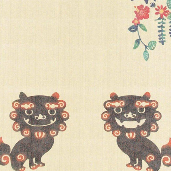 Narumi Noren 蕾絲 Shisa 沖繩獅子狗日式門口窗簾