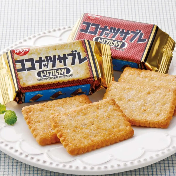 Nissin 椰子紫貂三重堅果日式混合堅果椰子餅乾16塊