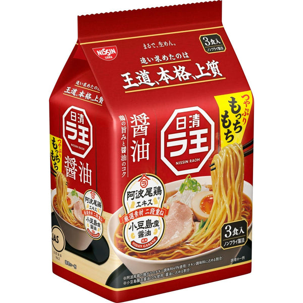 Nissin Raoh 醬油拉麵 非油炸麵 3 人份