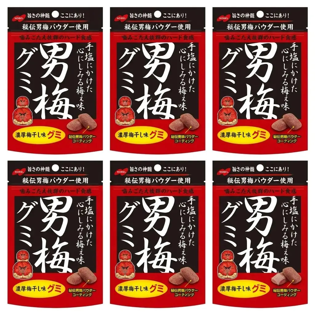Nobel Otoko Ume Plum Gummies 鹹酸軟糖 41g (6 包)