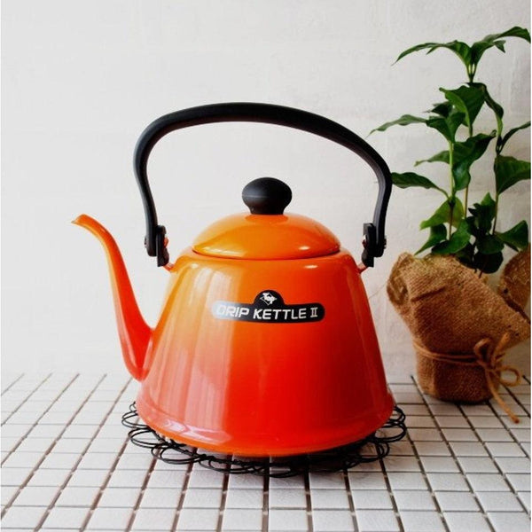 Noda Horo 滴水壺 II 日本搪瓷鵝頸水壺 黑色 2L