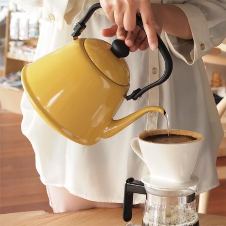 Noda Horo 滴水壺 II 復古搪瓷鵝頸水壺 黃色 2L