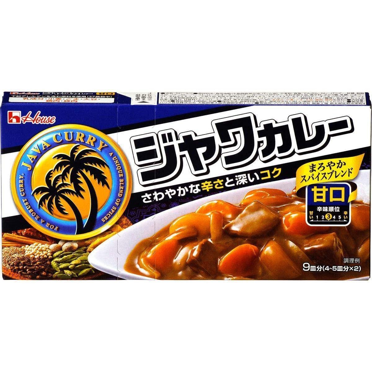House Foods 爪哇咖哩溫和（日本咖哩肉醬塊）185g