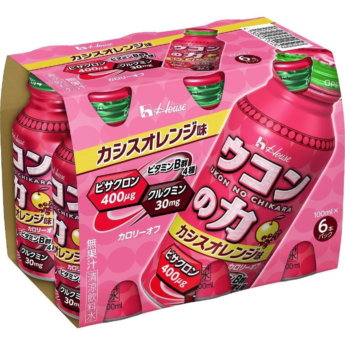 House Foods 薑黃補充飲料黑醋栗柳橙口味 6 瓶