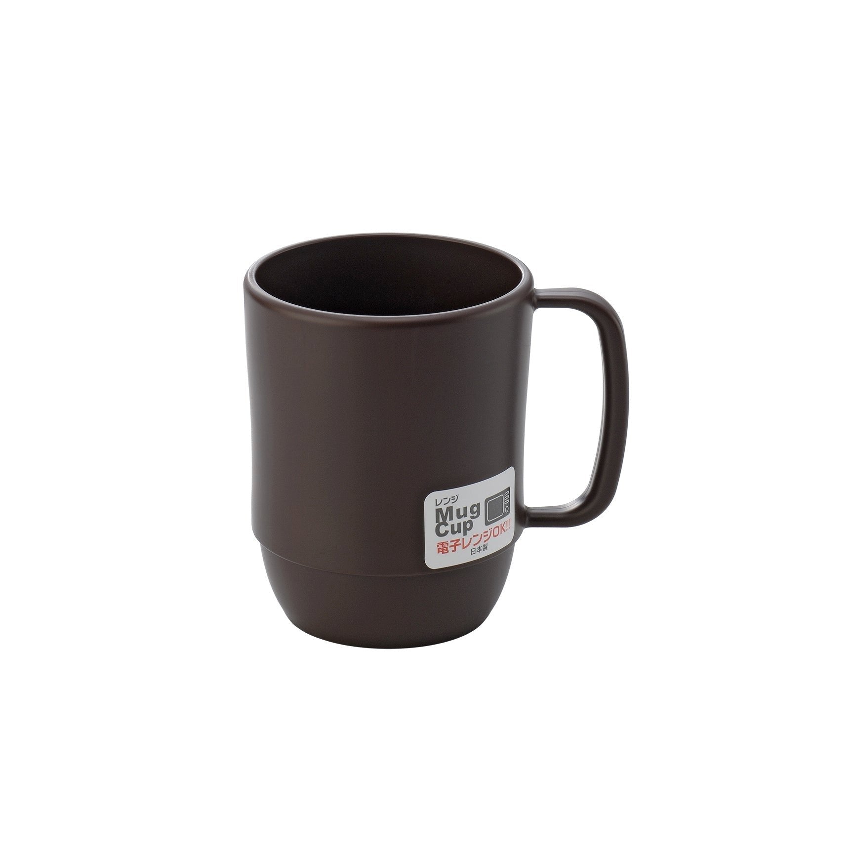 Inomata 微波爐塑膠咖啡杯 棕色
