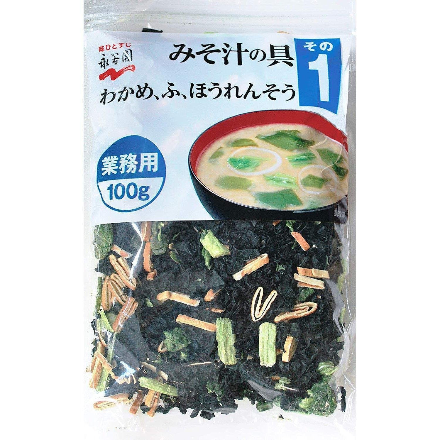 永谷園即食味噌湯材料（裙帶菜、豆腐、菠菜）100g