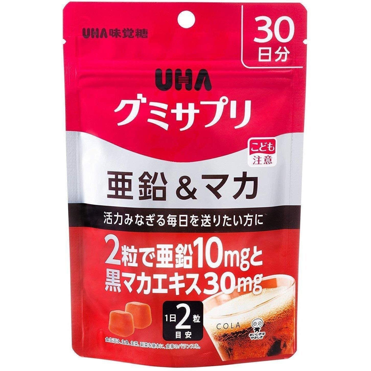 UHA 味覺糖鋅瑪卡軟糖補充劑可樂軟糖 60 克拉
