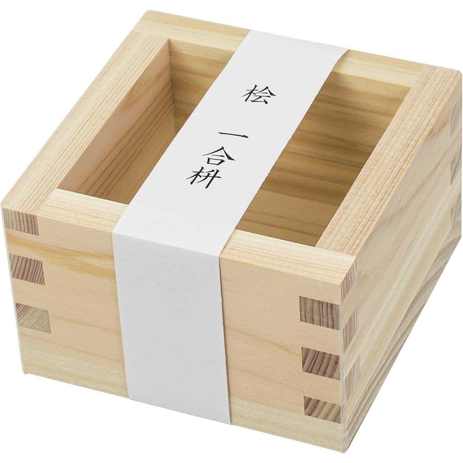 馬蘇杯日本扁柏木質清酒杯盒裝1具