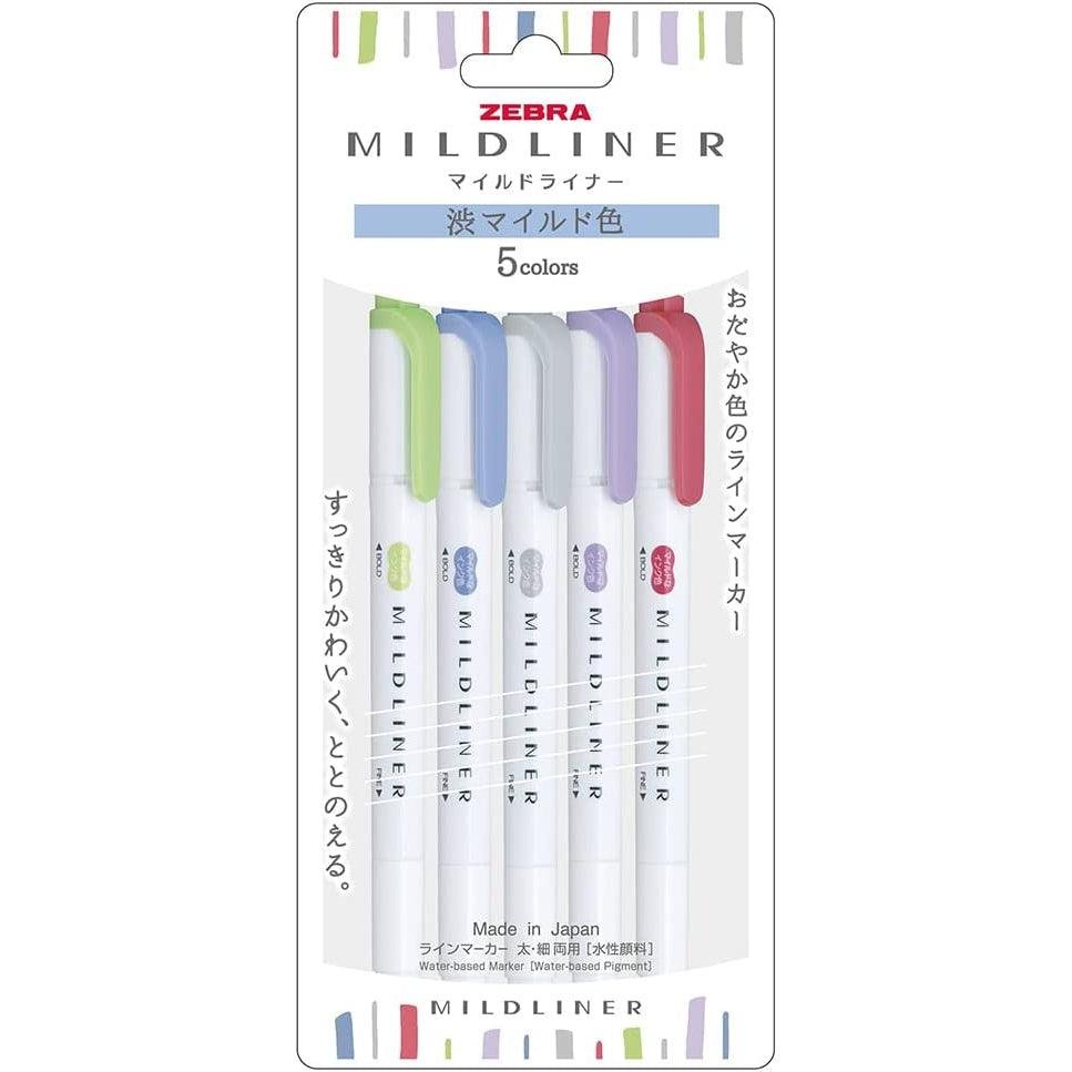 Zebra Mildliner 螢光筆 優雅色彩 WKT7-5C-NC-N