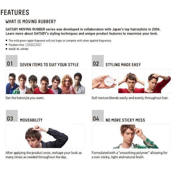 Mandom Gatsby 動感橡膠髮蠟 涼濕 80g