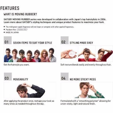 Mandom Gatsby 動感橡膠髮蠟垃圾墊 80g