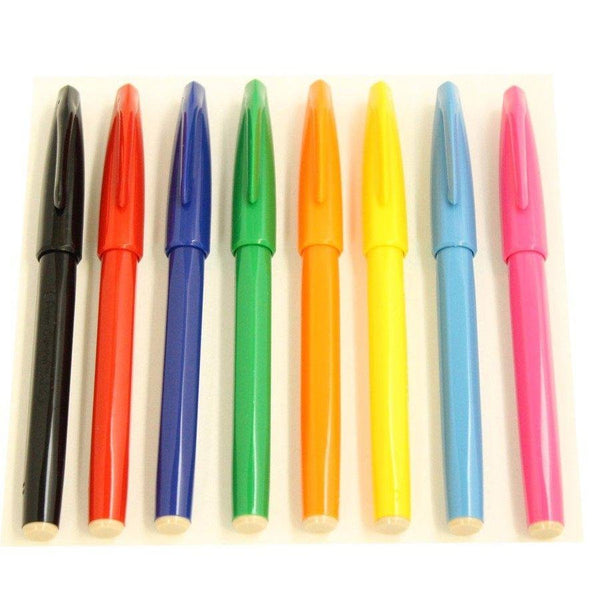 Pentel 標誌筆記號筆套裝 纖維頭 0.8 毫米線 S520-8 8 色