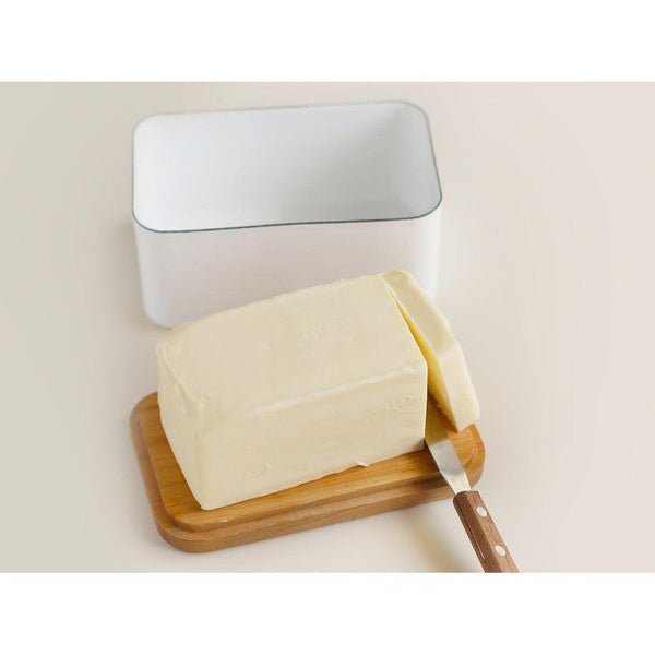 Noda Horo 搪瓷奶油盤帶木蓋 450g