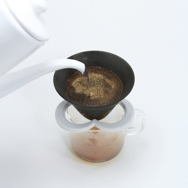 Tsuki Usagi 黑白陶瓷咖啡滴濾器套裝